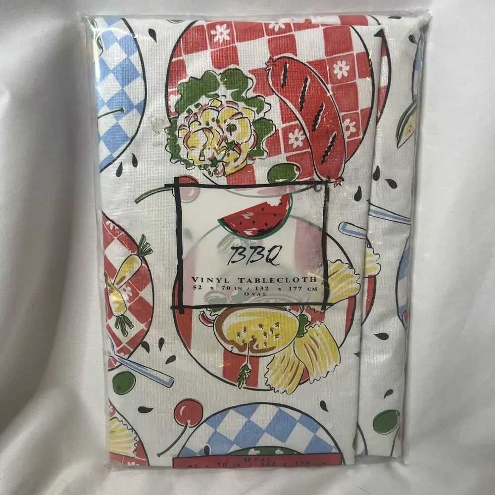 BBQ Vinyl Tablecloth 52x70
